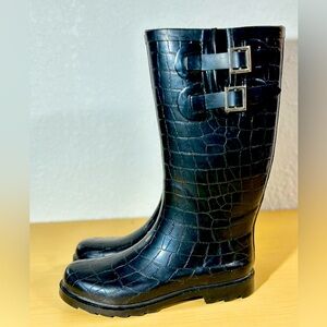 Black Rain Boots